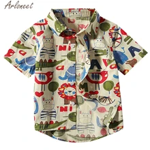 ARLONEET/повседневные топы с короткими рукавами и рисунком для маленьких мальчиков; летняя одежда для маленьких мальчиков; 19Apr19 P35