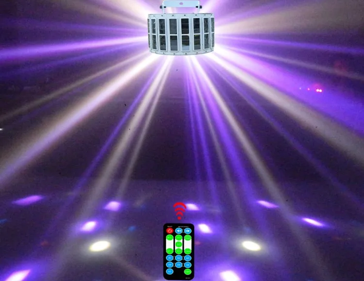 Светодиодный сценический светильник TRANSCTEGO, лазерный светильник DMX 24 Вт, 14 режимов, 8 цветов, диско-светильник s, DJ, бар, лампа, Звуковое управление, музыкальные сценические лампы