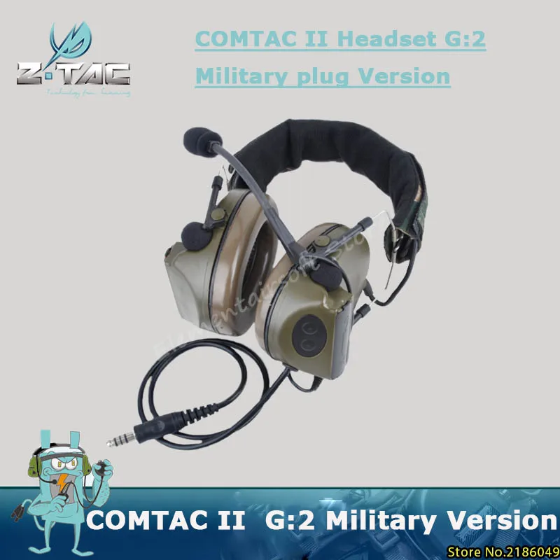 Z TAC Tactical Peltor COMTAC II Гарнитура G:2 военная версия шумоподавляющие наушники для