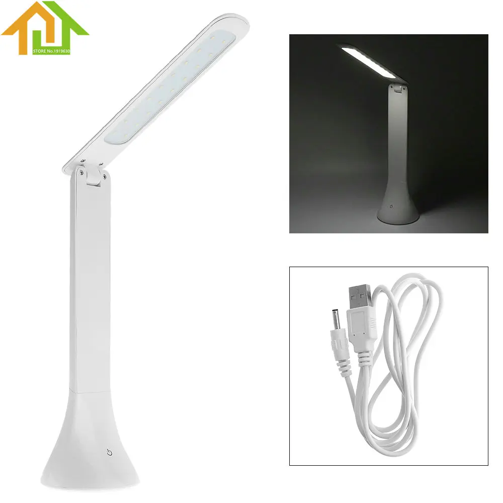 

18 SMD3014 LED USB Charging Portable Folding Dimmable Touch Table Lamp for Reading