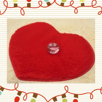 

Free Shipping New Arrival Red Heart Carpet Bathroom Chair Cushion Floor Mat Home Decor Doormat Absorbent Non-Slip Prayer Mats