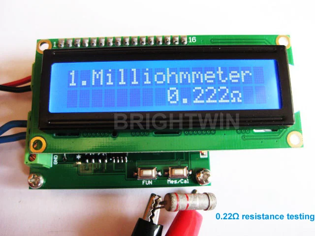 Resistance Tester High Precision Milliohm Meter 0 to 120Ohm Low Resistance Capacitance Meter Testing Module