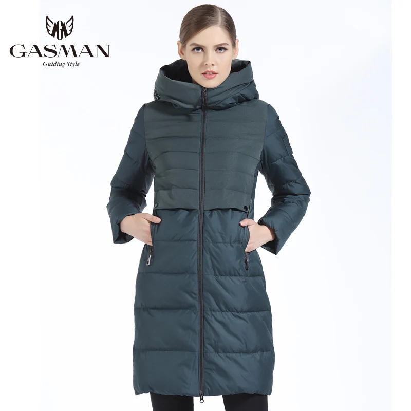 GASMAN 2018 Brand Women Winter Jacket And Coat Slim Long Women Thick Down Parka Hooded Women's Coat Bio Down Jacket For Women