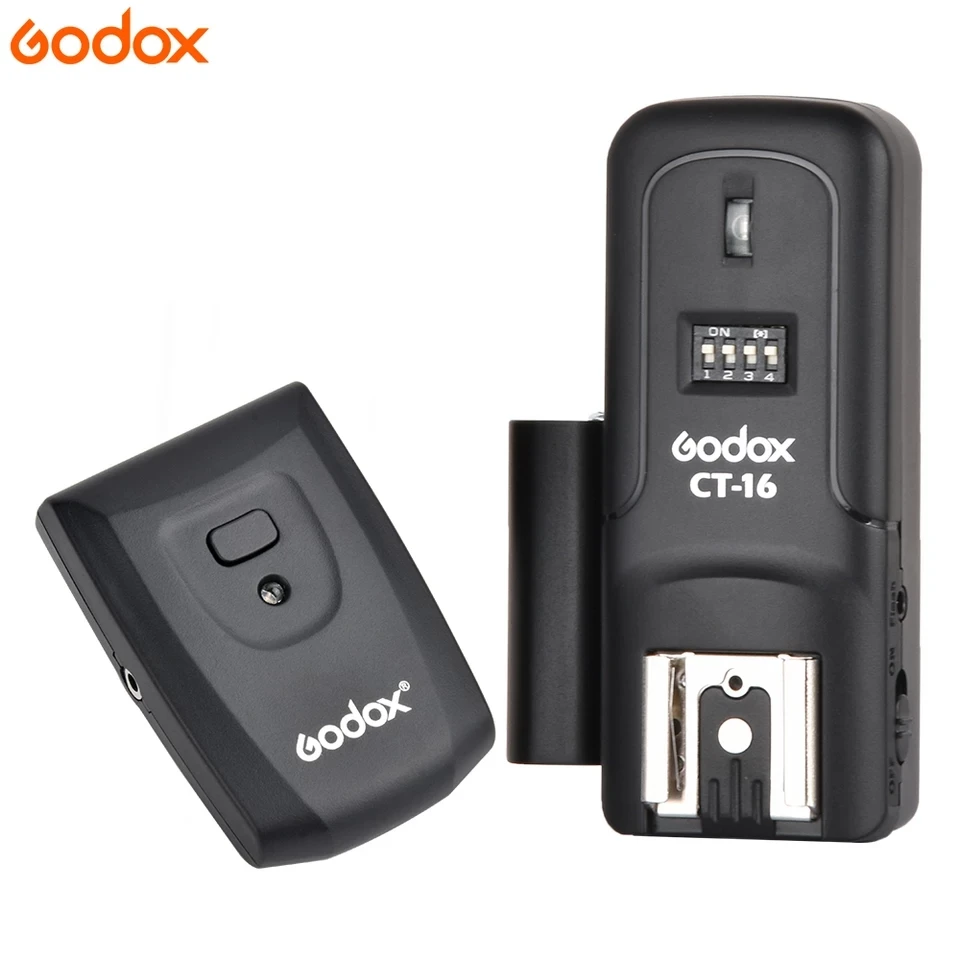 Godox CT-16 16 Channels Wireless Radio Flash Trigger Transmitter / Receiver Set for Canon Nikon Olympus Pentax Studio Flash