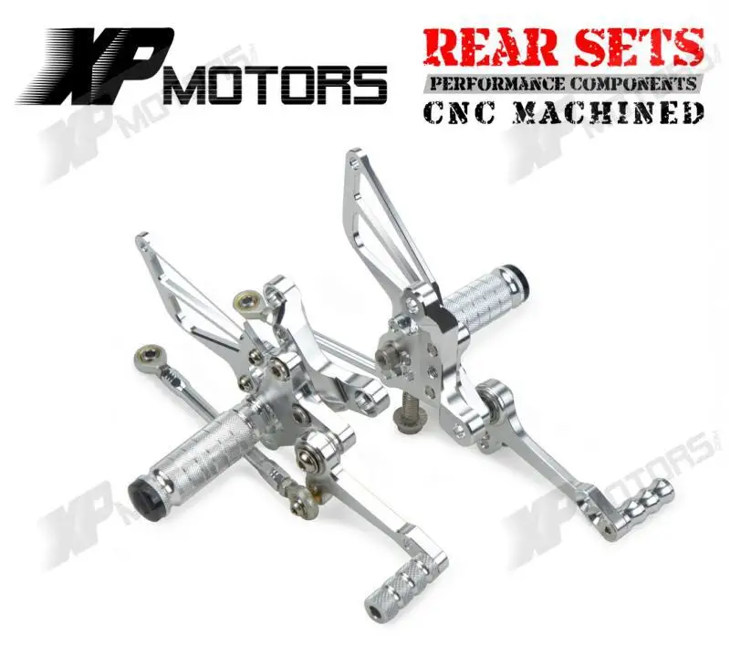 

Silver Racing CNC Billet Rear Sets Foot Pedals Pegs For Ducati 848/1098/1198 R