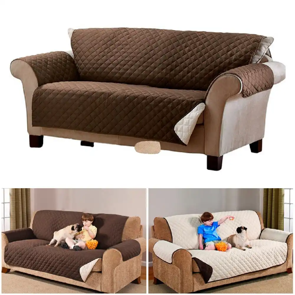 Anti Fouling Double Side Couch Cover Pets Dogs Sofa Furniture Protector Slip Armrest Slipcover Armchair Cushion