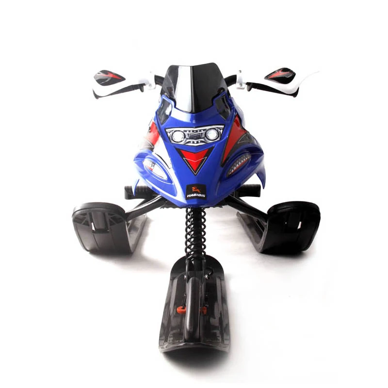 

outdoor Snowmobile With Automatic Retractable Snow Sled With Safe Brake Tow Leash System, Snow Moto Minion Ride On
