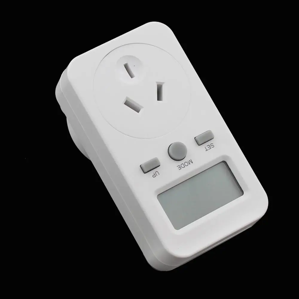 Digital Energy Meter Socket Plug-in Electric Power watt Meter Energy tester Monitor checker LCD Display UK Plug 240V-50Hz 10A 1