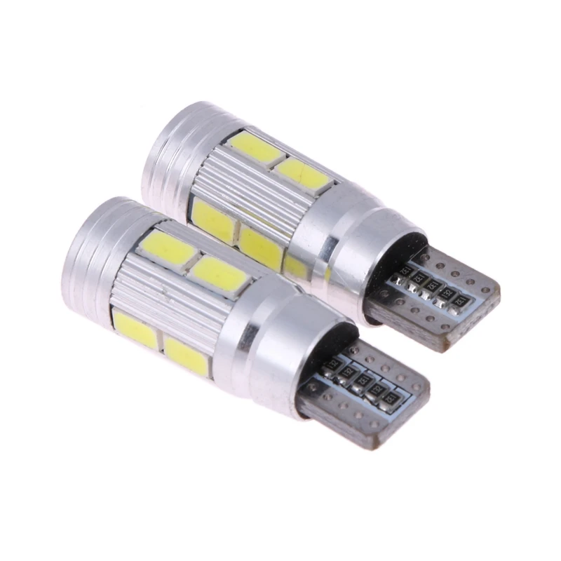 2 шт. T10 автомобильный светильник лампа 5630 10 SMD W5W автомобильная светодиодная 12 В