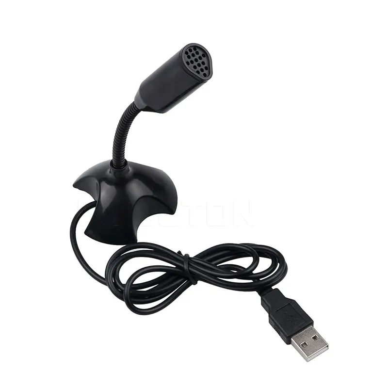 Kebidu Регулируемый USB ноутбук микрофон мини студия речевой микрофон Стенд Микрофон с держателем для настольного ПК высокое качество