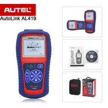 Autel AutoLink AL419 OBDII/CAN code reader/scanner com definições DTC, apaga códigos e redefine monitores