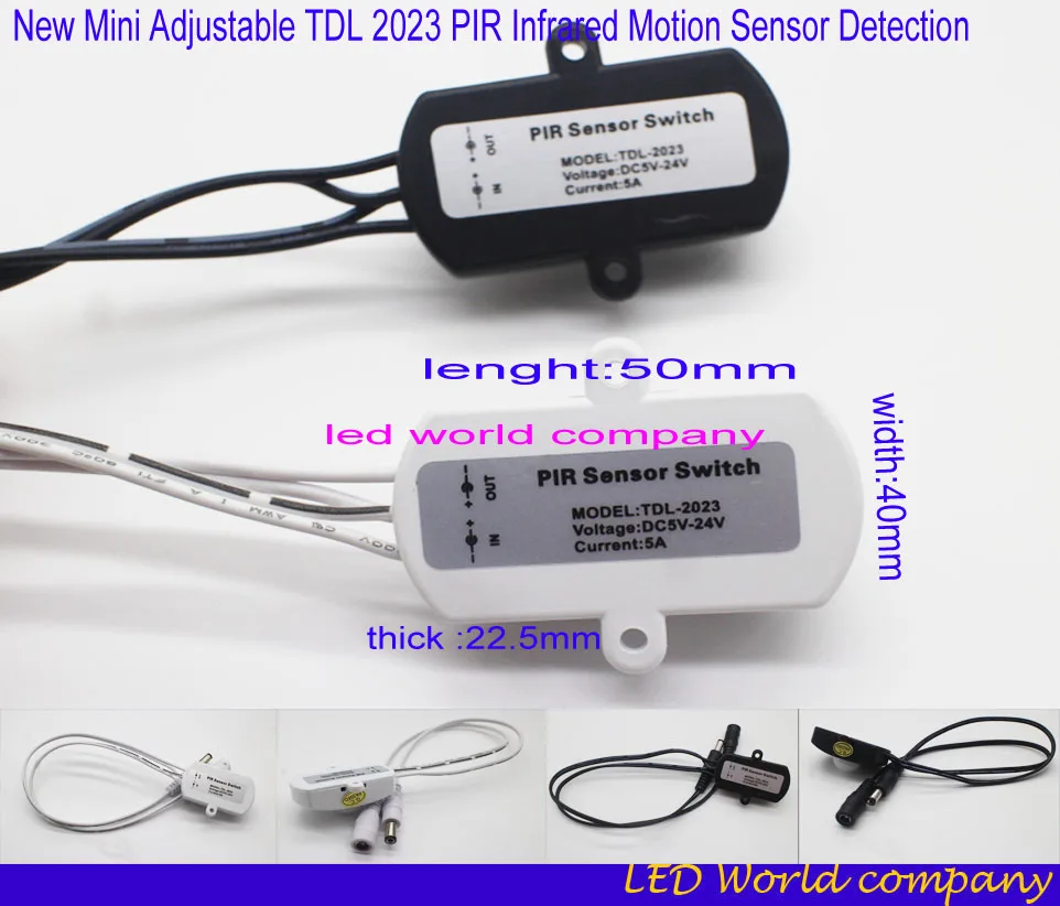 Sensor de movimiento infrarrojo, interruptor LED de detección, ángulo