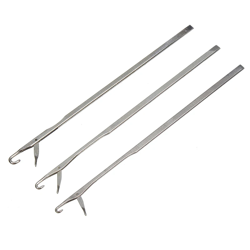 Aluminum Hook Needle Wig Making Tools Ventilation Needles For Lace Wigs Micro Ring Hair Crochet Needles Kit 3 Hook + 1 Loop crochet hooks lace wig needles