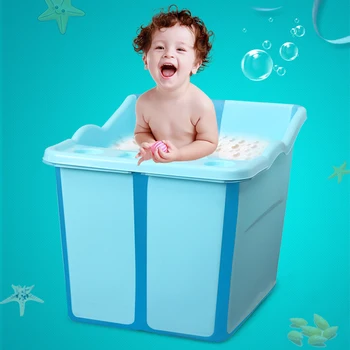 

Large Size Foldable Babies Bath Tub With a Seat In the Shower Kids Bathtub Baby Girls&Boy Bath Seat Bath Barrels