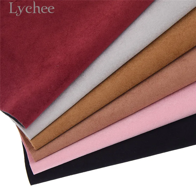 Lychee Life 29x21 см A4 бархат из искусственной кожи ткань высокого качества сплошной цвет Синтетическая Кожа DIY материал для сумки одежды