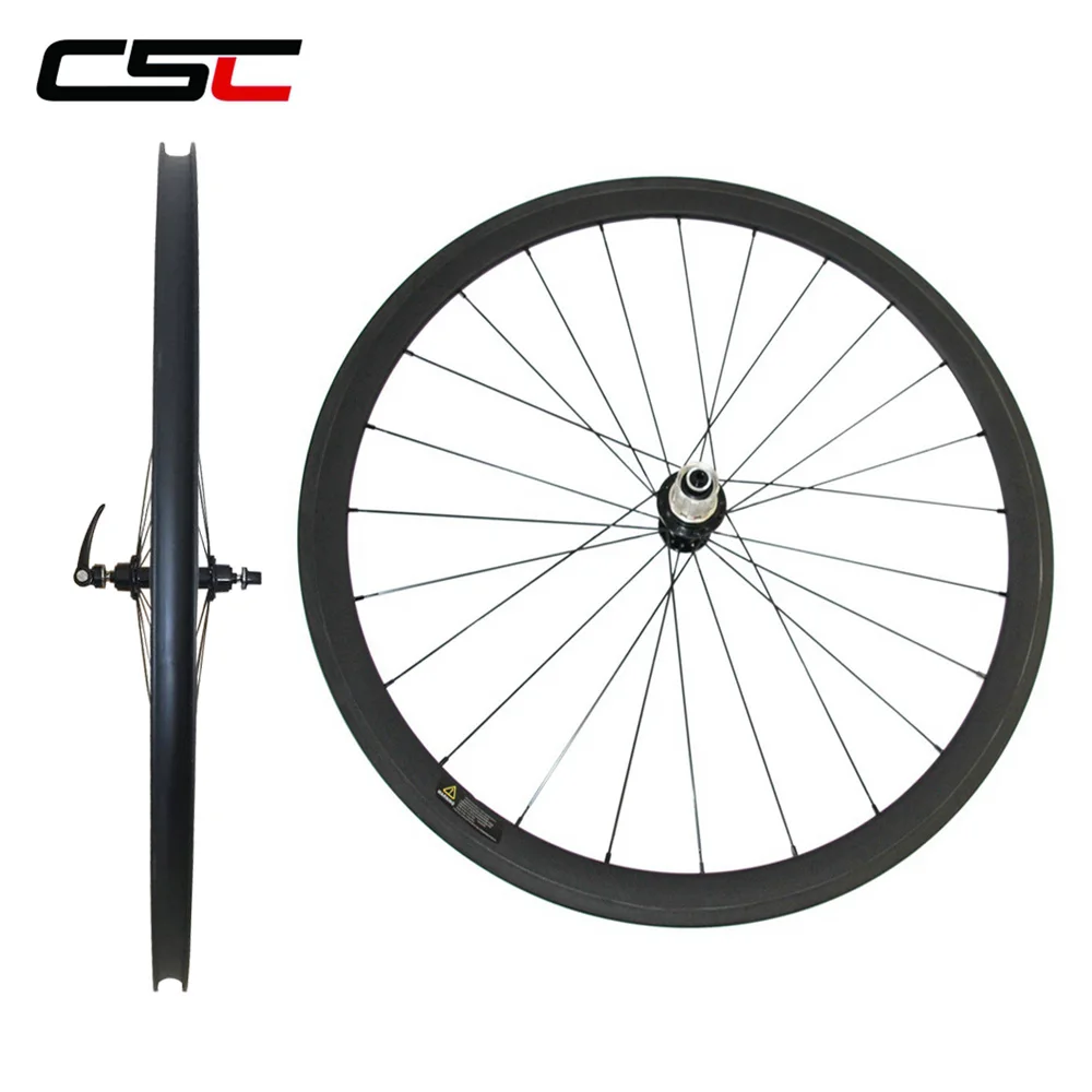 Cheap SAT No outer holes clincher carbon wheels 25mm wide U Shape 38mm tubeless wheelset ready road bike wheel 0