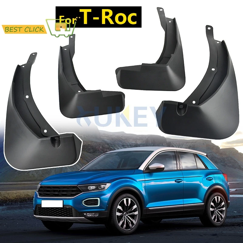 

For VW T-ROC T Roc TRoc 2017 2018 2019 Mudguards Mud Flap Flaps Splash Guards Mudflaps Front Rear Molded Car Accessories