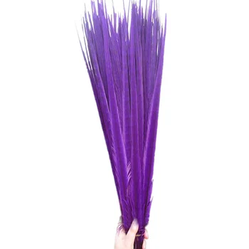 

Wholesale 50Pcs purple pheasant tail feather 16-18inch 40-45CM wedding show decoration pheasant feather