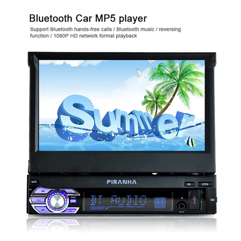 9601 12 В Сенсорный экран автоматическое открытие стерео Bluetooth FM радио MP5 аудио плеер телефон USB/TF радио в-тире фиксированная Передняя панель