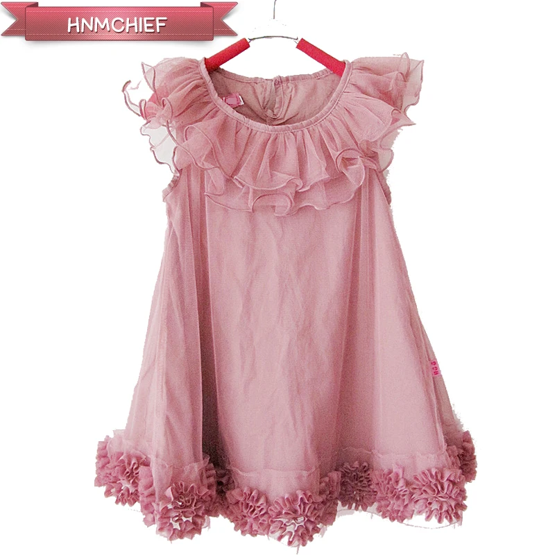 

New 2017 Summer Girl Dresses Kids Chiffon Dresses For Girls Big hem children vest Mini Tulle Clothing Children Baby Kids Dress