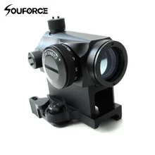 Мини 1 х 24 Rifescope прицел подсветкой Снайпер Красный Зеленая точка зрения с быстрое освобождение Красная точка прицела для охоты воздуха