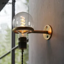 American Retro Industrial Style LED Wall Lamp Bedroom Bedside Wall Sconce Decor Lighting Light Fixture Corridor Aisle Wall Light loft retro industrial wind led fixture american country vintage study office bedroom aisle bronze color wall lamp free shipping