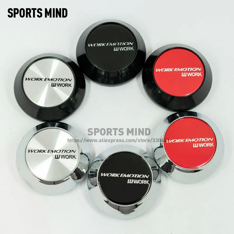 

4PCS/lot 65MM 6 COLORS Car Wheel Center Caps for WORK EMOTION WHEEL Emblem Logo Car Styling Accessories