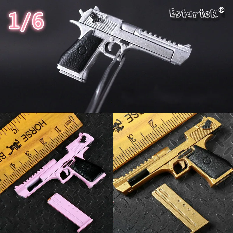 

Estartek 1/6 Exquisite Desert Eagle Gun Model Gold / Silver / Pink Color for 12inch Action Figure DIY