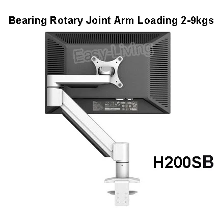 Супер долговечный настольный монитор Опорный Подшипник шарнирный поворотный рычаг полное движение 1"-32" ЖК-светодиодный держатель монитора загрузка 2-9kgs H200SB