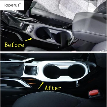 

Lapetus Accessories Fit For Toyota Corolla 2019 2020 ABS Front Cup Holder Water Bottle / Electronic Hand Brake Cover Kit Trim