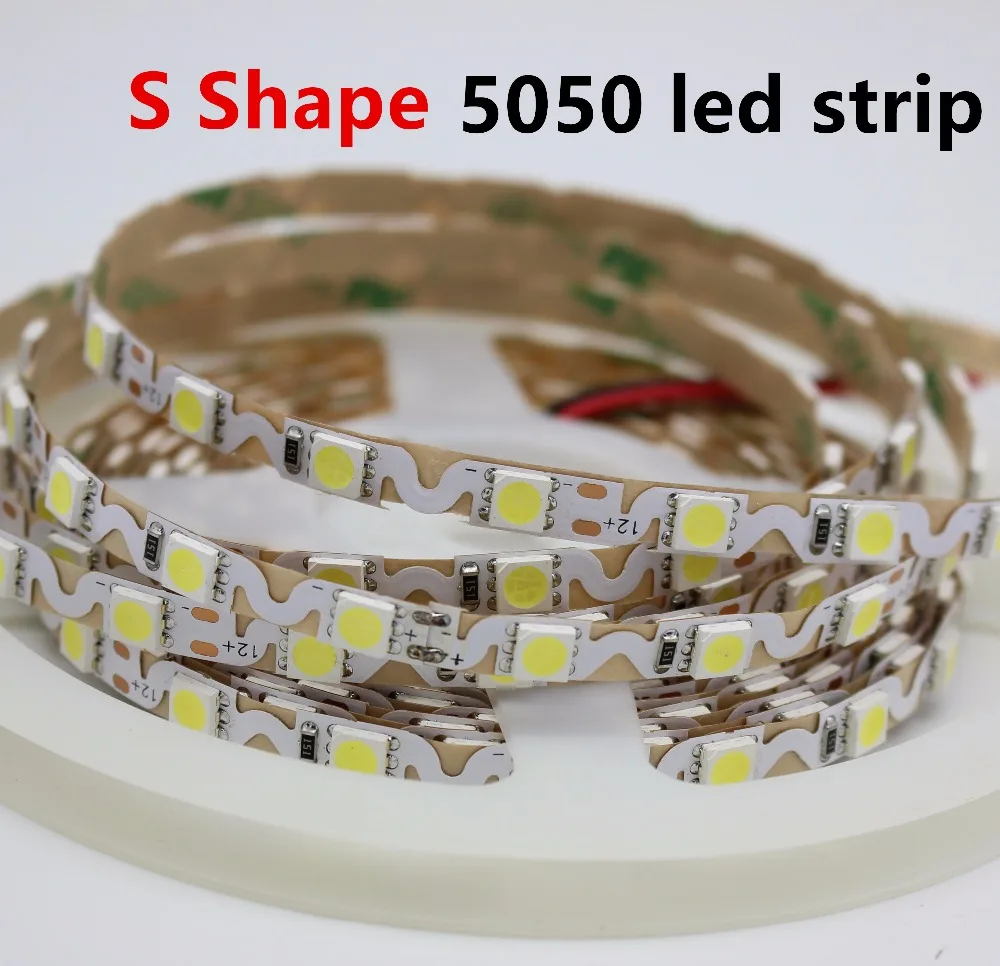 Гибкая светодиодная лента 1/2/3/4/5 м 6 мм тип S 5050 60 светодиодов/м не
