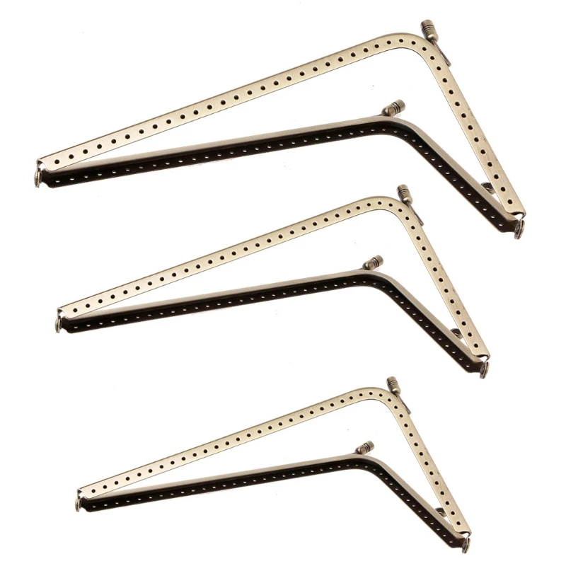 

2017 New Fashion Mini Metal Kiss Clasp Lock Frame Purse Handbag Handle Coins Bags L Shape 1Pc DIY Bronze 3 Types Bag Accessories