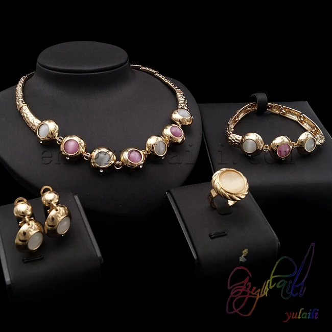 

Yulaili 2017 Semi-precious Stones Jewelry Sets Fashion Sumptuous Jewelry Set