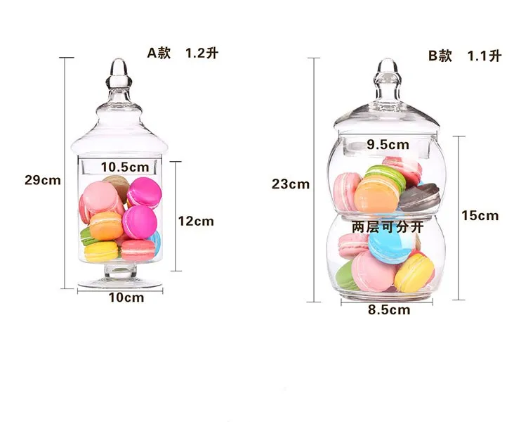Европейская прозрачная стеклянная банка для конфет, бутылка для хранения десертов, для отелей, свадьбы, дома, контейнер для хранения конфет