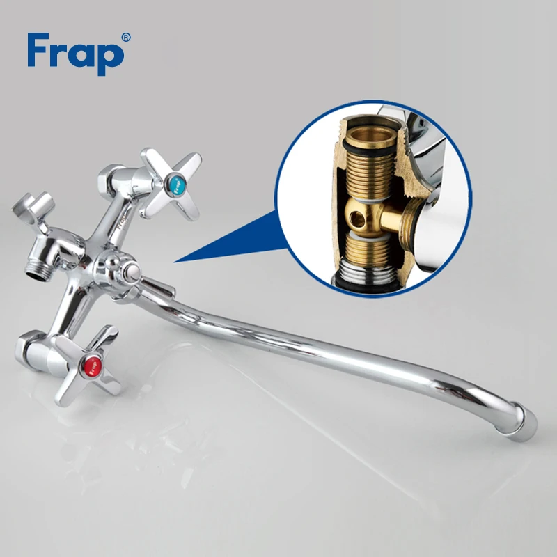 Billig Frap Bad Dusche Armaturen Heißes und Kaltes Wasser Messing Wand Montiert Mischer Dusche Set Wasserhahn Chrom Dusche Kran Torneiras F2220