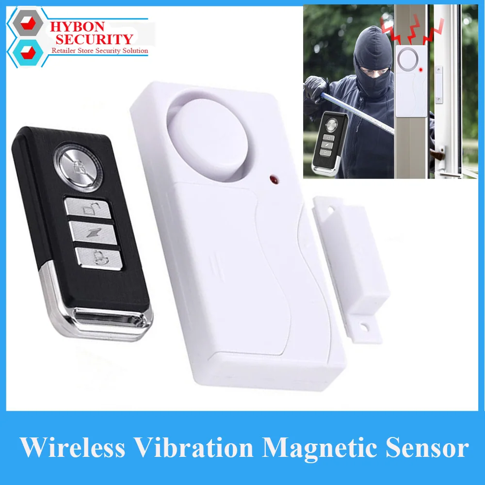 

Wireless Vibration Magnetic Sensor ABS Remote Control Door Sensor Indoor Burglar Alarm System Home Siren Protection Detector