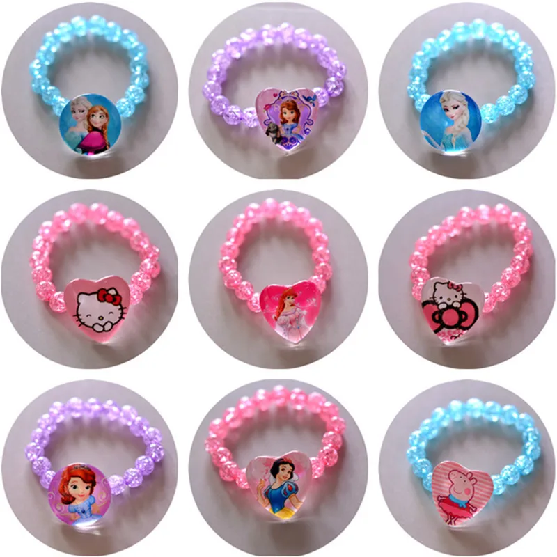 

Disney cartoon Frozen children bracelet Elsa doll accessories girl bangle gift princess wristband cosmetic toy bracelet Sofia