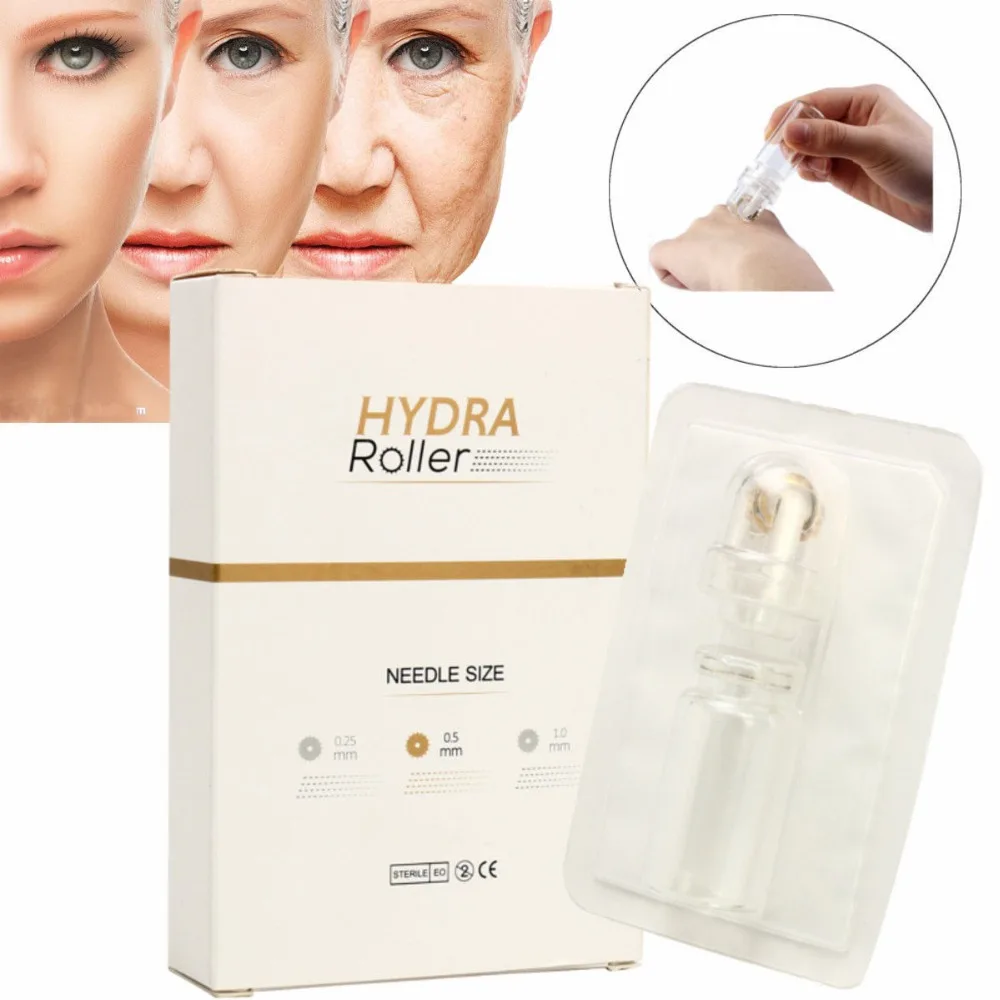 

64 Micro Needle Hydra Titanium Tips Derma Needles Skin Care Anti Aging Bottle Roller Serum Injection Reusable Mesoroller