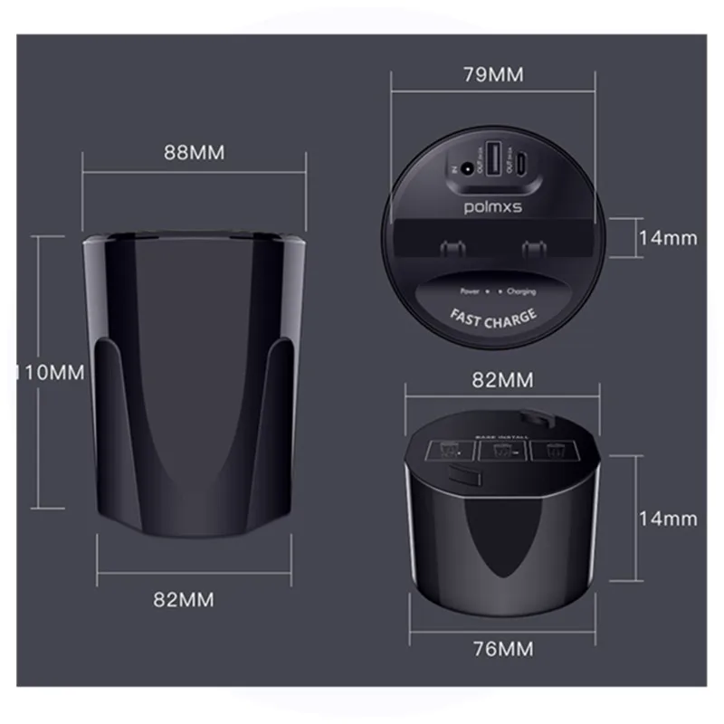 NEW X9 Fast QI Wireless Car Cup Charger For Samsung Galaxy S8 S7 S6 Edge iPhone X 8 10 LG Nexus Lumia USB Charging Holder (1)
