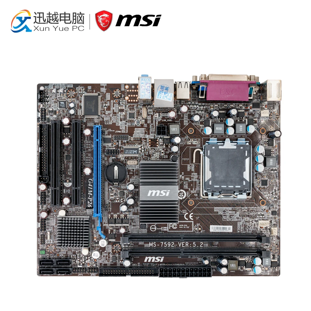 

MSI G41M-S26 Desktop Motherboard G41 Socket LGA 775 DDR3 8G SATA2 USB2.0 Micro-ATX