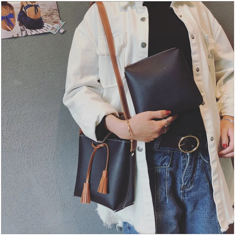 Elimetis 2018 Women Shoulder Bag Leather Female Chain Crossbody Bag Fashion Double Handbags Messenger Shoulder Bag For Women     (5)