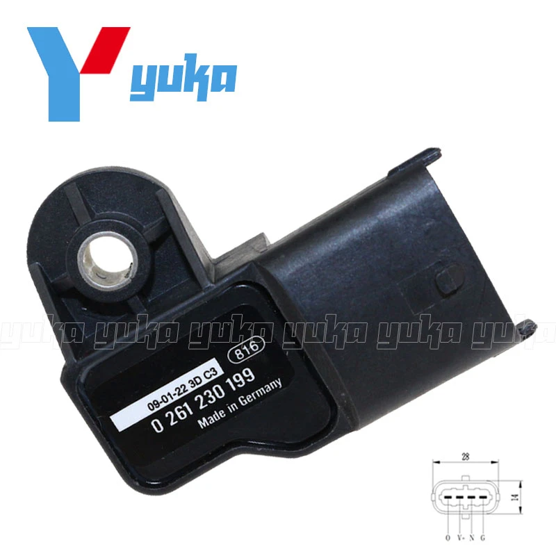 Nuevo Colector MAP Sensor de Presión Para Meriva Corsa 1.4 1.8 06 08 1.8 0261230199|sensor sensor|sensor pressuresensor map corsa -