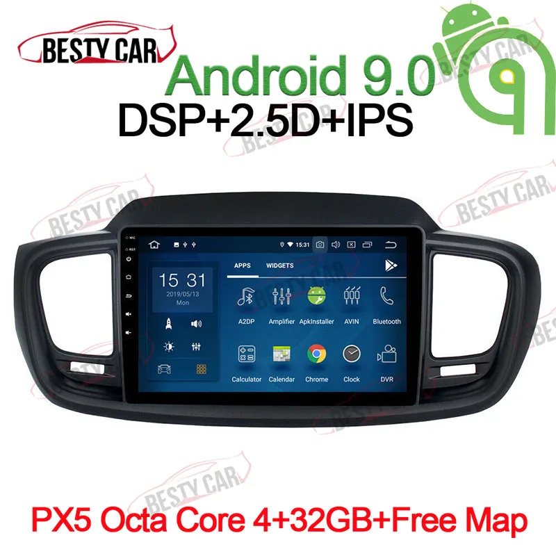 10 1 &quotAndroid 9 0 Автомобильный мультимедийный плеер стерео для KIA Sorento 2015 2016 2017 2018 gps
