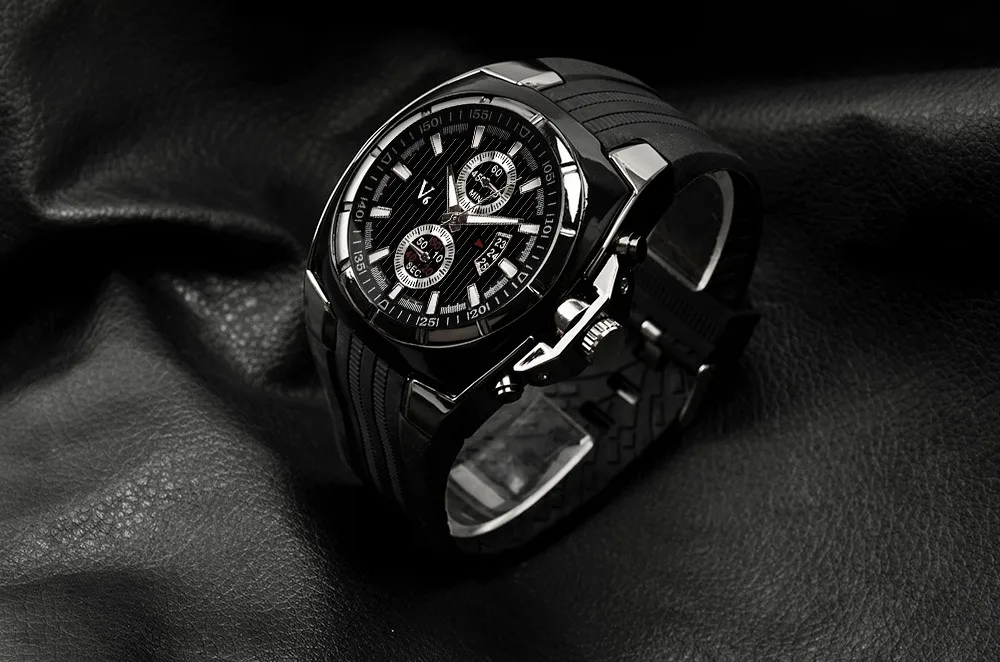 V6 мужские s часы Топ бренд Роскошные спортивные часы мужские часы модные мужские часы силиконовый ремешок часы relogio masculino erkek kol saati