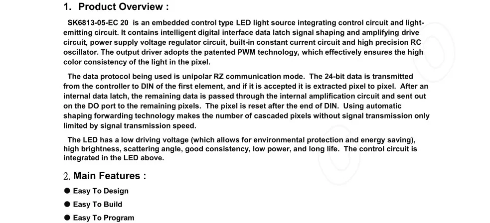 SK6813-EC20 SK6813 2020 SMD Тип встроенный контроль светящийся поплавок источник интегрирующий контроль цепи и светоизлучающей цепи