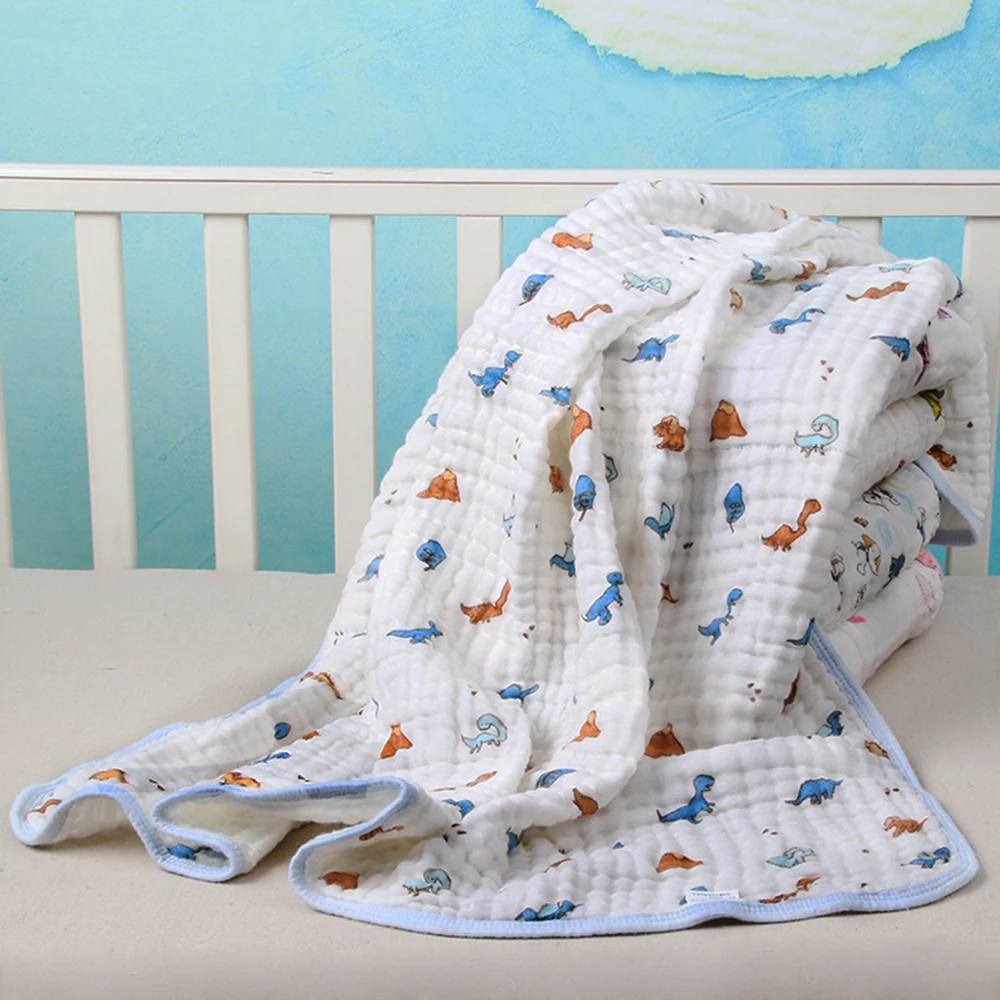 

Baby Blanket 6 Layer 100% Cotton Gauze Muslin Washcloth Baby Bath Towel Swaddle Blankets Newborn Summer Envelope For Newborn