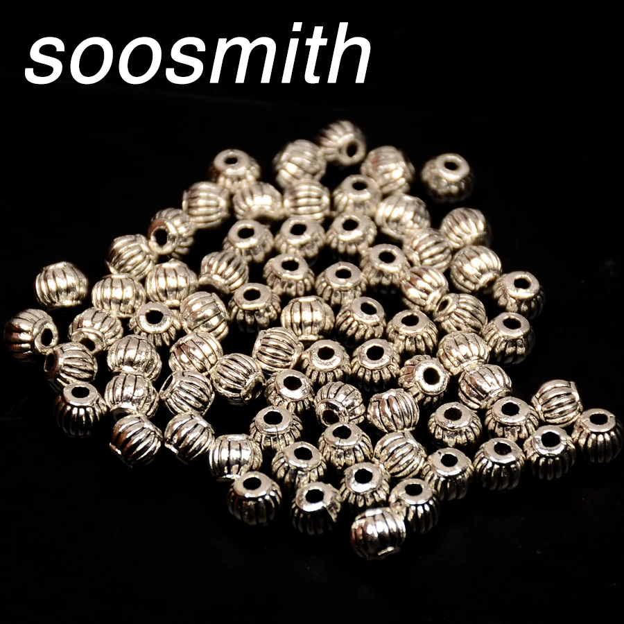Soosmith модные античные высококачественные серебряные бусины разделители для
