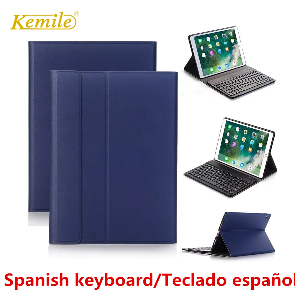  Spanish keyboard For iPad 6th 2018 9.7 Case Ultra thin Smart stand Cover For iPad Air 1/2 Pro 9.7 2