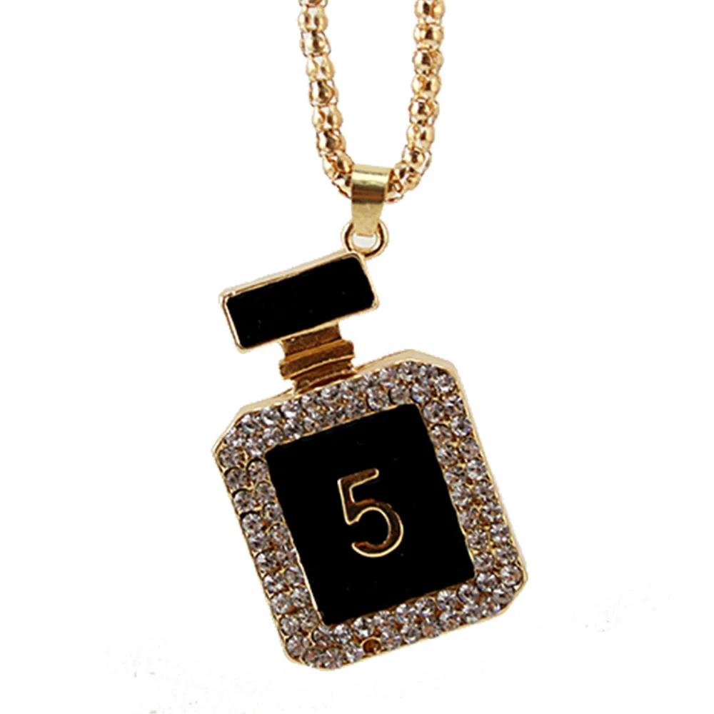 

Fashion Perfume Bottle Necklace Sweater Chain Exquisite Female Accessories Creative Birthday Gift