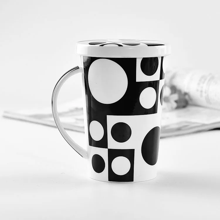 GLLead креативная керамическая кружка 300 мл чай чашка Whit крышка Европейский стиль кофейные кружки для офиса Мода Посуда для напитков
